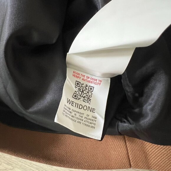 Well Done Mini Pencil Skirt Size M Brown Side Zipper Lined Wool Blend - Picture 5 of 7